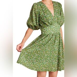 Trovata Birds of Paradis Gia Dress Green Ivy Small